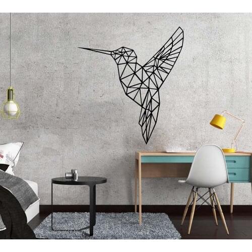 3D Geometry Bird Self Adhesive Vinyl Waterproof Wall Sticker Art Decal For Kids Room Living Room Home Decor Stickers Mural