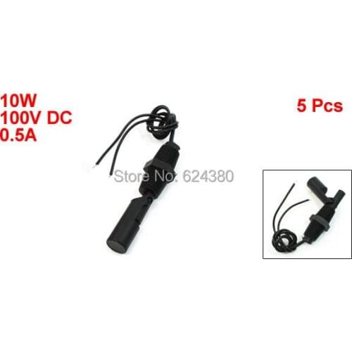5 Pcs / Lots x Fish Tank Pool Liquid Water Level Sensor Horizontal P.P PP Float Switch Black ZPC3