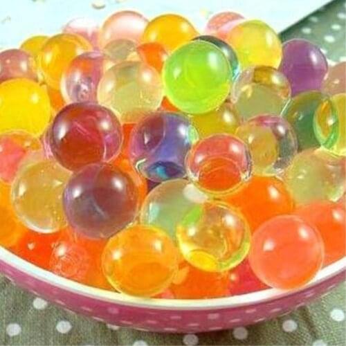 50g Home Decor Pearl Wedding Decor Mud Grow Magic Jelly Balls Crystal Soil Shaped Bio Gel Ball For Flower Water Bead Planting