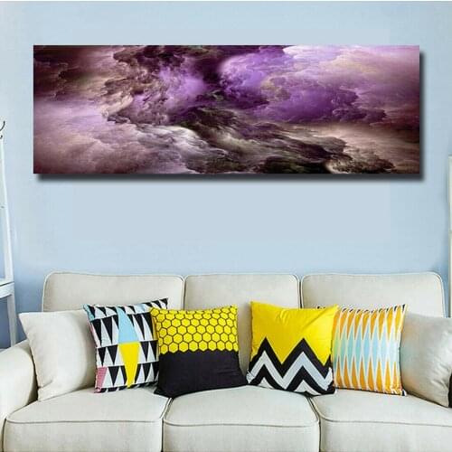 5D DIY Diamond Painting Landscape Full Square round Drill Diamond Embroidery Purple abstract cloud Cross Stitch Decoration Home