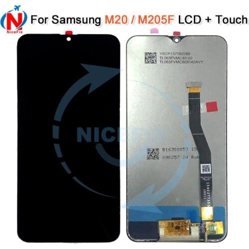 6.3''For Samsung Galaxy M20 2019 SM-M205 M205F M205G/DS LCD with frame Display Touch Screen Digitizer Assembly Replace M20 lcd