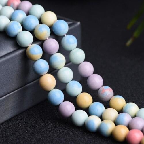 6/8/10mm Alxa Rainbow Agates Beads For Jewelry Making Round Loose Agates Stone Beads DIY Bracelet Necklace Accessories 15