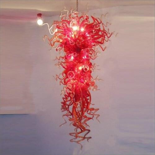 AC 110V 120V 220V 240V Customized Colored Murano Glass Large Chandelier New Arrival Warranty Colorful Hanging Lamp