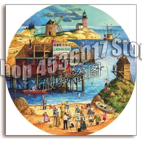 5D Diy Diamond Painting Fresh Lobster Cross Stitch Embroidery Wall Sticker Diamond Mosaic Boats Lighthouses Crafts Rhinestone