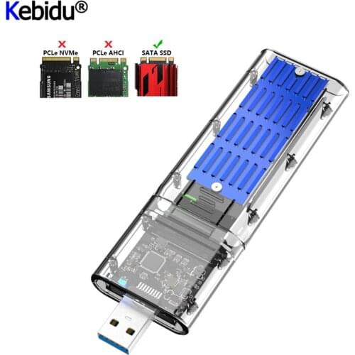 KEBIDU M2 SSD CASE SATA Chassis M.2 To USB 3.0 SSD Adapter For PCIE NGFF SATA M / B Key SSD Disk Box M.2 SSD CASE