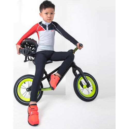 RJYC Long Sleeve Cycling Jersey Set for Kid 2021 Pro Team Children Breathable Bike Clothing Boys Girl Summer Bicycle Jersey