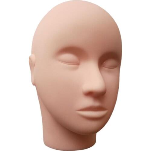 Closed Eyes Mannequin Head for Eyelash Lashes Extension/ Face Painting/ Makeup/ Massage Practice Training