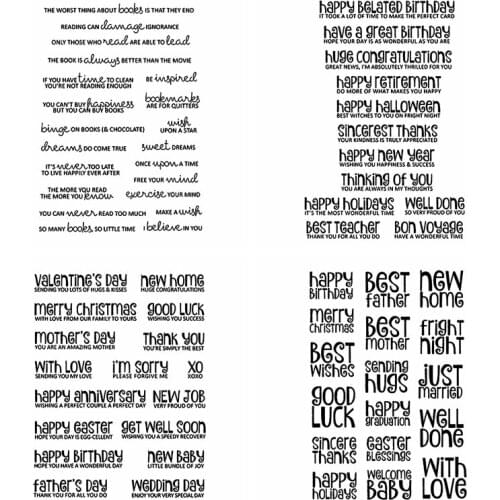 Beautiful Phrases Clear Stamp Greetings&Phrases Clear Transparent Silicone Stamps 2020 For DIY Card Making