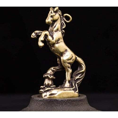 Brass Pendant Pendant Car Keychain Creative Sheep Horse Pendant Pendulum Horse Style Creative Small Ornaments 2020 Home Decor