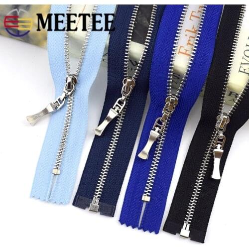2/5pcs 3# Metal Zippers Meetee 15-70cm Closed&open Zip for Bags Purse Wallet Shoes Garment Zipper Repair Sewing Accessories
