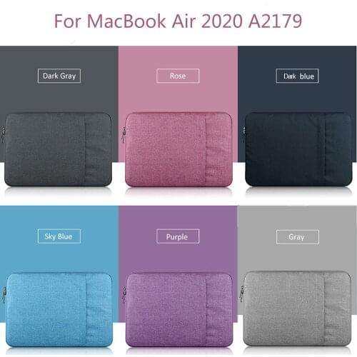 Laptop Bags For APPle MacBook New Air 13 Touch ID 2020 model A2179 Soft Denim bag for Mac new Air A1932 2018 cover