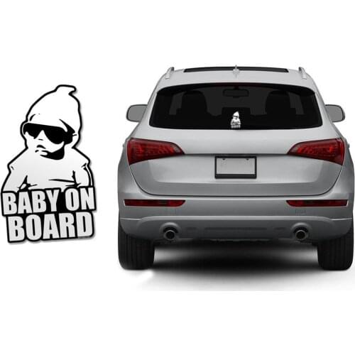 6"x4" BABY ON BOARD Creative Fashion Car Sticker Tail Warning Sign Decal 1 Pcs Funny Car Sticker Pull Fuel Tank Pointer Reflect