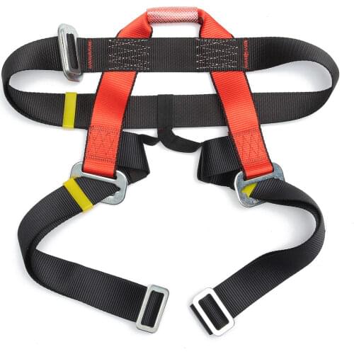 Outdoor Mountain Rock Climbing Rappelling Harness Bust Belt Rescue Safety Seat Sitting Strap Keychain Hook