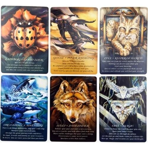 Spirits Of The Animals Oracle Full English 52 Cards Deck Tarots Party Board Game