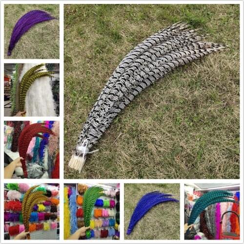 14 Color Wholesale 10/50/100pcs Lady Amherst Pheasant Feathers 36-40inch/90-100cm DIY Jewelry Craft Making Wedding Decoration