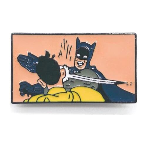 Personality Creative Cartoon Comics Film Slam Brooch Handbag Backpack School Bag Pins Button Buckle