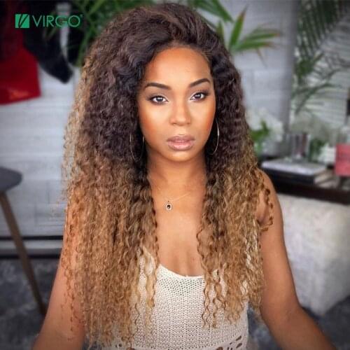 Ombre Curly Human Hair Wigs Brazilian Remy Human Hair Wigs For Women 1b/4/27 Highlight Blonde Full Machine Wigs Free Shipping