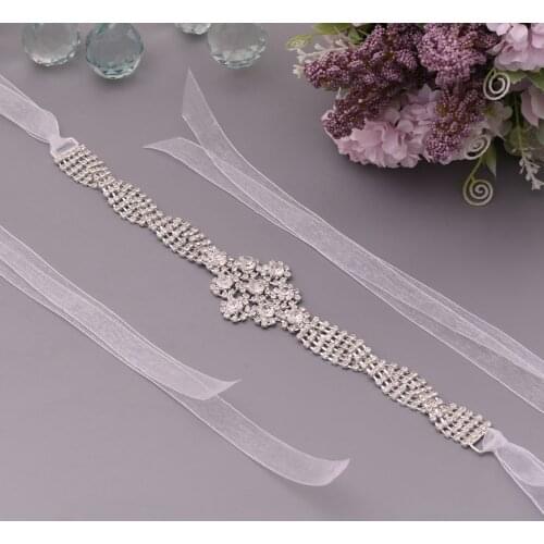 S98 New Diamond Waistband Bridal Wedding Belts Bridesmaid Bride Dress Accessories Sash Woman Party Prom Evening Dresses Belt