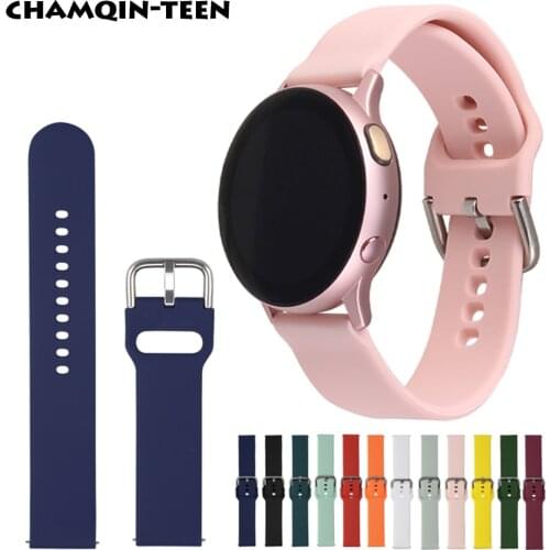 22mm Silicone Strap For Huami amazfit stratos 20mm Watchband For Samsung Galaxy Watch Active 3 Active 2 Gear S2 For Amazfit bip