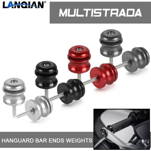 For Ducati Multistrada 1260 S Pikes Peak D Air Motorcycle Handle Bar End Weight Handlebar Grips Cap Anti Vibration Silder Plug
