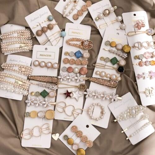 2/3/4/5/7/8 Handmade Pearl Hairpin Pin Ladies Fashion Flower Hairpin Headdress Girl Sweet Hairpin Hair Accessories