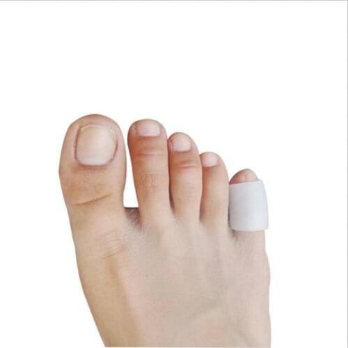 10pcs/5 pairs Silicone gel little toe tube corns blisters Corrector pinkie protector gel bunion sleeve toe Bone Brace Support