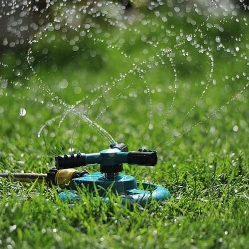 Garden Sprinklers Automatic Watering Grass Lawn 360 Degree 3 Nozzle Circle Rotating Irrigation System Three Arm Garden Pipe Hose