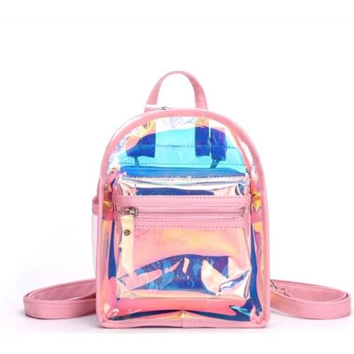 Mini Laser Backpacks For Women Silver Fashion Laser Backpack Youth Bag Teenage Girls Female Korean Trend Personality School Bag