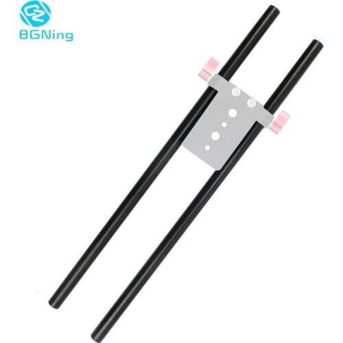 BGNing 2x 100mm 250mm 300mm 400mm Carbon Fiber Tube for Dia 15mm Rod Rail Rig System Follow Focus SLR DSLR Camera Cage Kit