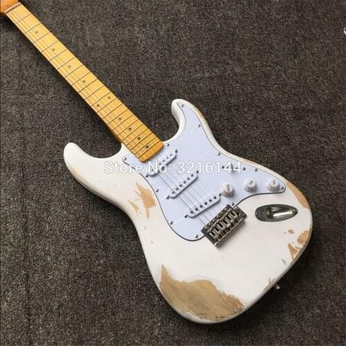 Stock do old electric guitars, antique relic guitars, real photos, free shipping, white