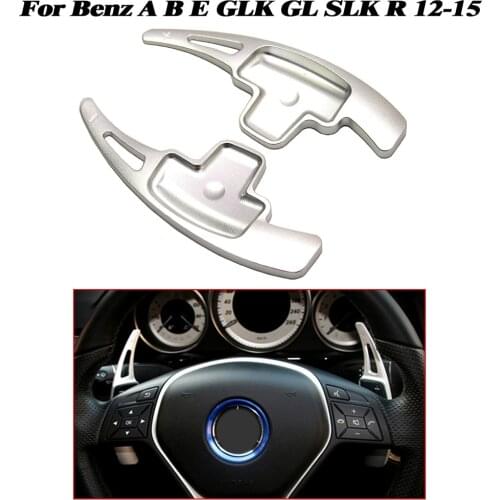 Yubao Silver Steering Wheel Shifter Paddle Extension For Mercedes Benz W176 W246 C117 W212 W204 X156 W166 X166 R231 R172 11-15