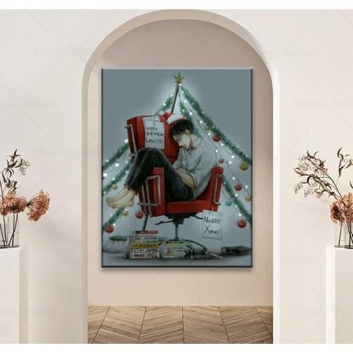 Japanese Anime Prints Painting Levi Christmas ictures Wall Art Modular Canvas Poster Bedside Background