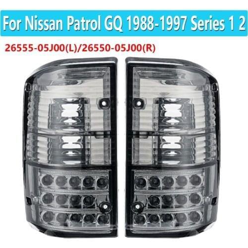 2 Pcs For Nissan Patrol GQ 1988 1988-1997 Series 1 2 26555-05J00 Red and Smoked Rear Tail Light Brake Lamp