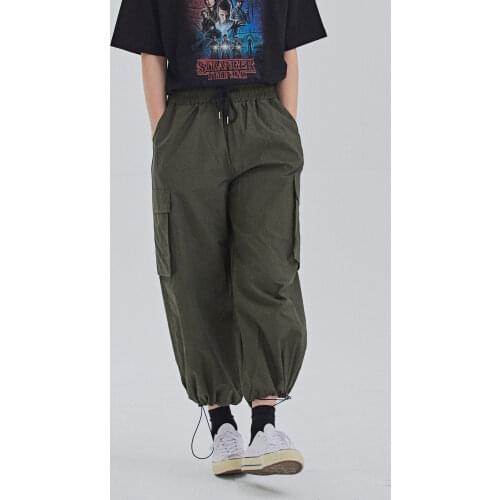 Green fried Street mens pants spring and autumn new high waist slim loose versatile casual large size Leggings