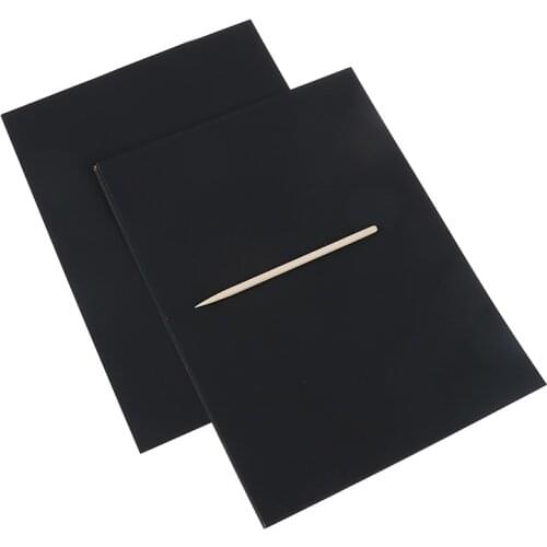 10 Sheets/lot Black A4 Magic Scratch Art Painting Paper With Drawing Stick Kids Toy Painting Gift Kid Toy Drop Shipping