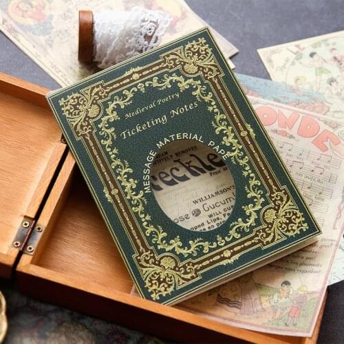 10 pcs Medieval Retro Bookpages Material Paper Junk Journal Planner Scrapbooking Vintage Decorative DIY Craft Background Paper