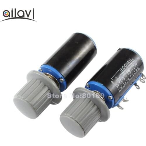 2Pcs/Lot 10K precision Multi Turn Potentiometer High Quality Adjustable 10 Turns Resitance Accessories With Knob