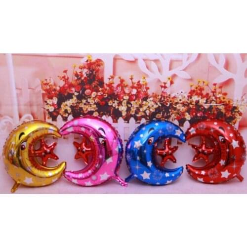 24 inch moon star foil mylar helium Balloons for Birthday Party wedding celebration festival