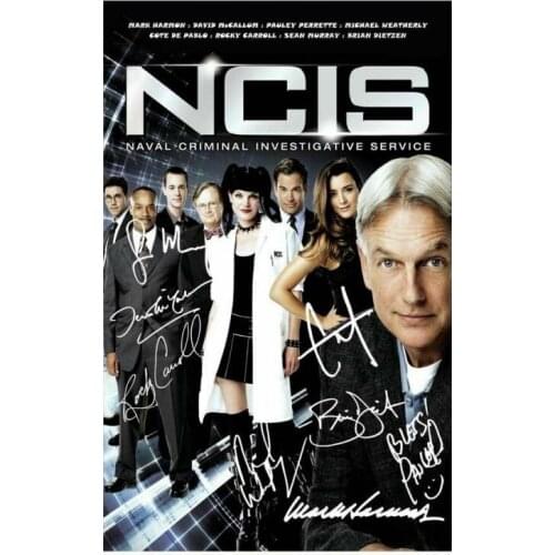 NCIS CAST AUTOGRAPH Art Film Print Silk Poster Home Wall Decor 24x36inch