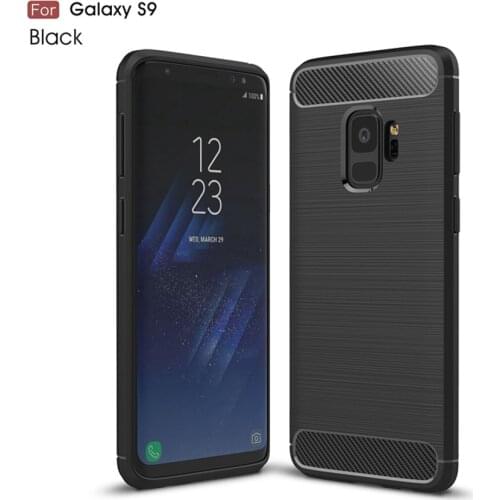 Phone Cases For Samsung Galaxy S9 Case Luxury Carbon Fiber Anti-drop TPU Soft Cover For Samsung Galaxy S9 Plus S9+ Case