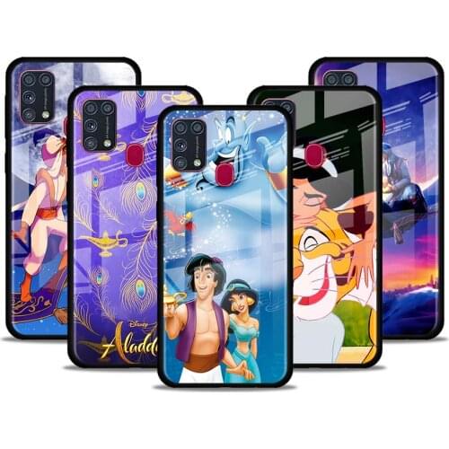Aladdin and the magic lamp for Samsung Galaxy S21 Ultra A71 A51 4G 5G A91 A81 A41 A31 A21 A11 A01 Tempered Glass Phone Case