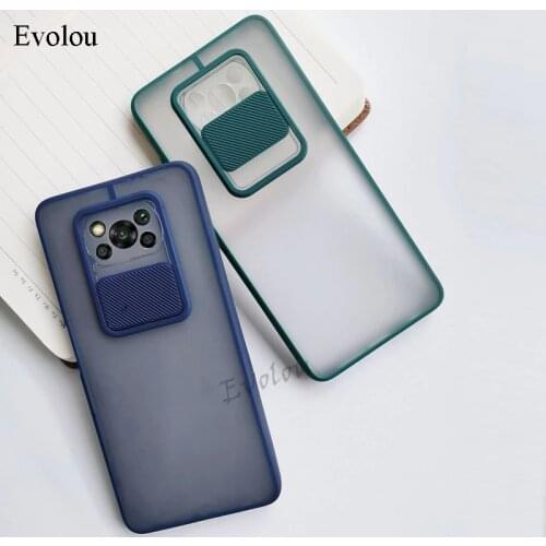 For Xiaomi MI POCO X3 NFC Case Slide Camera Lens Protection Phone Cover Case for Xiaomi MI POCO X3 nfc Back Cover Capa