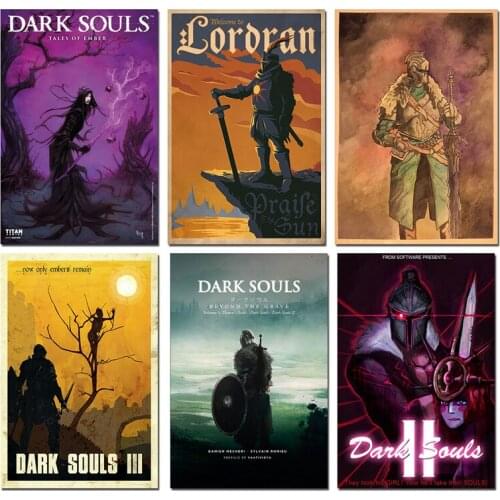 Dark Souls Hot Game Art Prints Silk Canvas For Wall Pictures Room Decoration-007