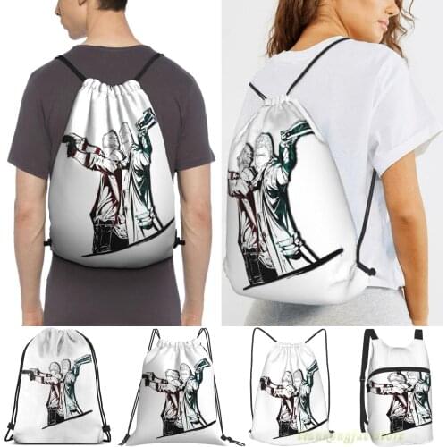 Dante And Nero Women Purpose Drawstring Backpack Bags Men Outdoor Travel Backpacks For Gym Training Swimming Fitness Bag