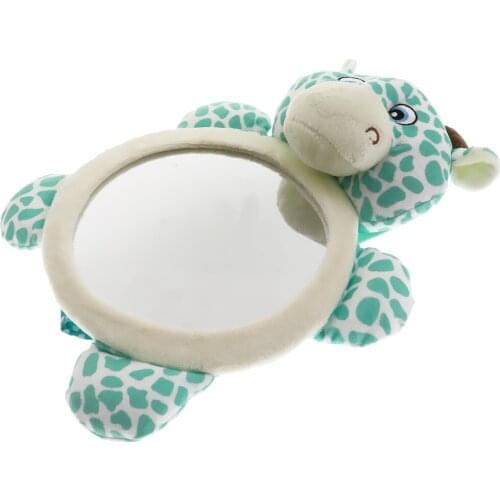 Baby Child Car Safety Back Seat Mirror Rear View W/ Soft Plush Animal Cow