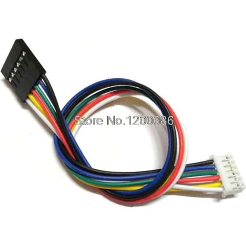 20CM 50CM 1M 24AWG JST-PH 2.0mm to Dupont 2.54mm 6P Cable Female black connector wire harness