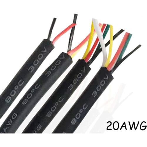 10 Meters UL 2464 2C/3C/4C/ 5C 20AWG Multi-core PVC Jacket Cable Tinned Copper Wire Audio Cable power Cable Wire