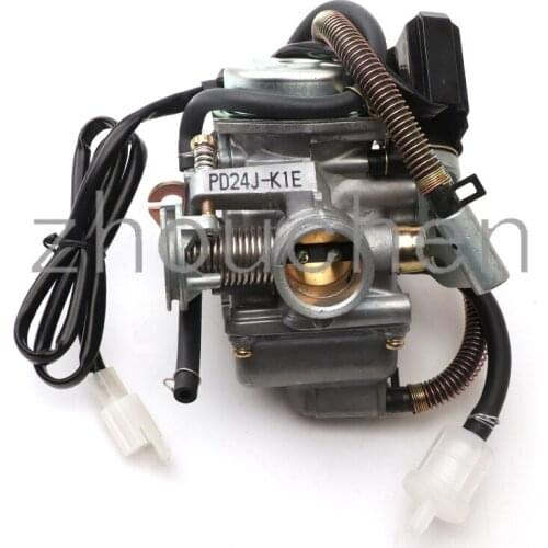Size 24mm PD24J CVK Carburetor Carb with Electric Choke GY6 125cc 150cc Scooter Moped Buggy152QMI 157QMJ ATV Go kart Engine