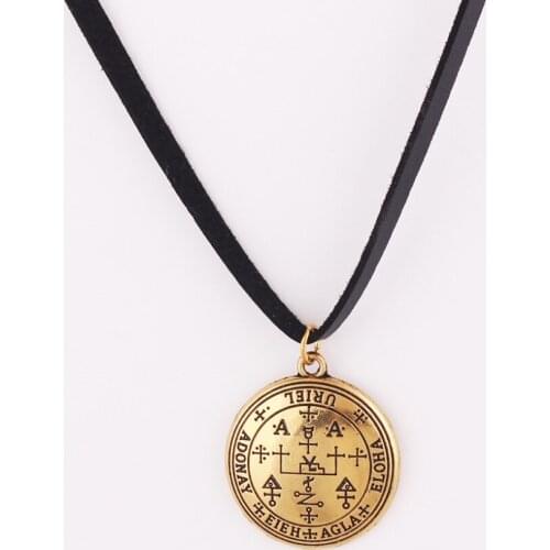 Leather Rope Chain Archangel Taliman Trinket Religions Rune And Sigil Provide Owner Amulet Dropshipping