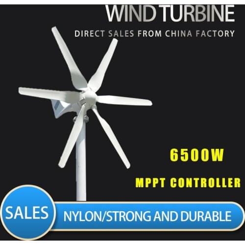 2021 6500W Small Home Wind Turbine Generator Windmill Fit For Street Lamps,Monitoring Boat Free WithController